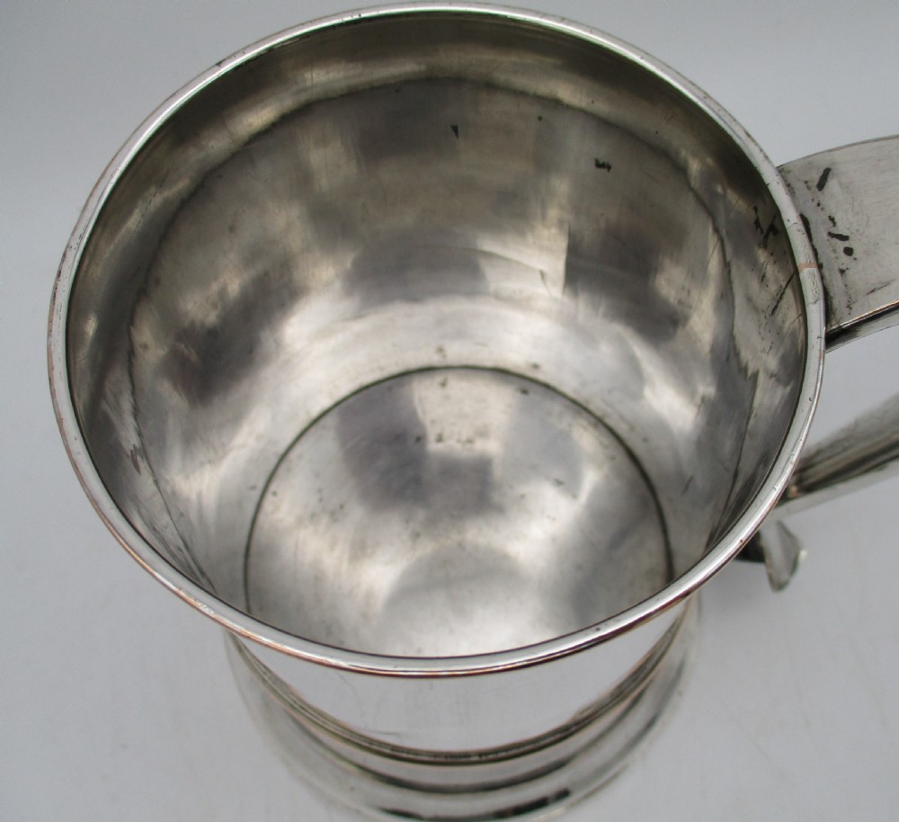 Fine Old Sheffield Plated Tankard c1780 View IV