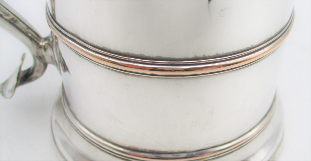 Fine Old Sheffield Plated Tankard c1780 View VI