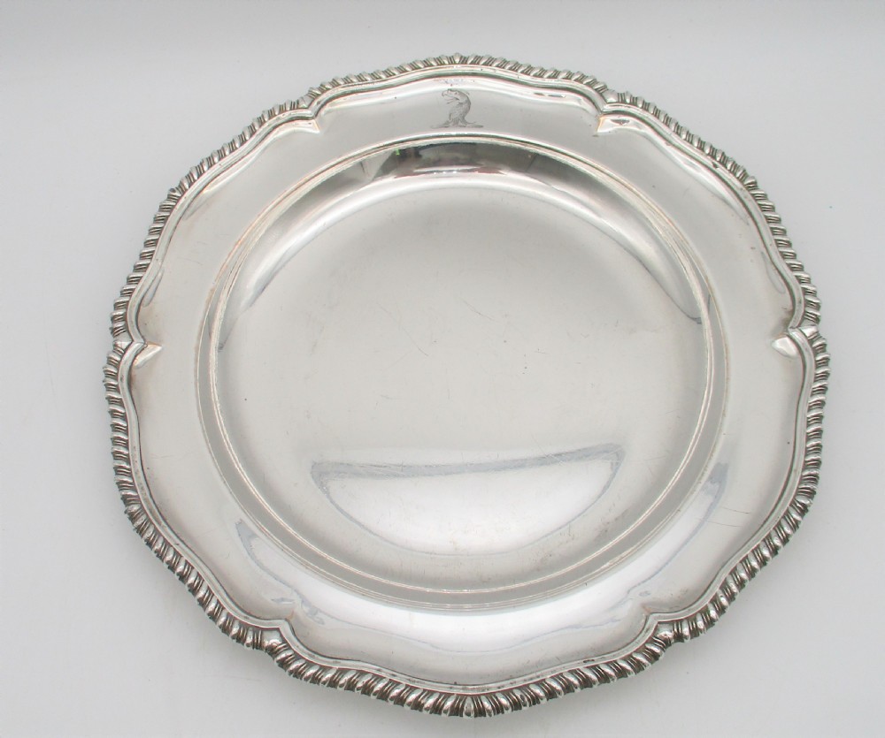 A Fine Old Sheffield Plated Shallow Bowl with Crest 11