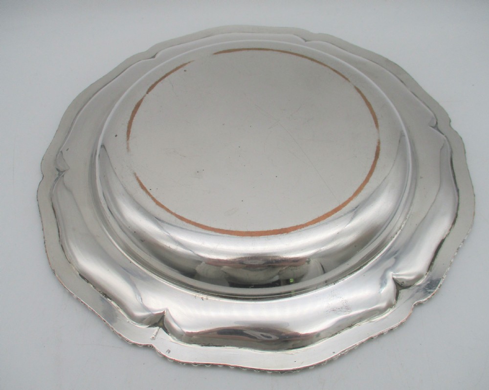 A Fine Old Sheffield Plated Shallow Bowl with Crest 11
