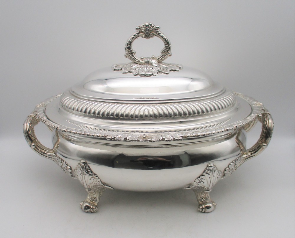 Wonderful Large Silver Plated Soup Tureen c.1850
