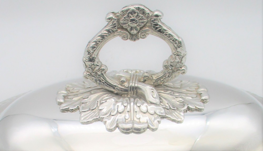 Wonderful Large Silver Plated Soup Tureen c.1850 View IV