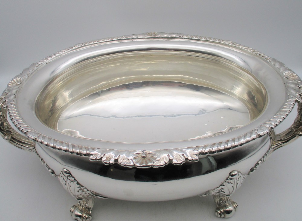 Wonderful Large Silver Plated Soup Tureen c.1850 View VII