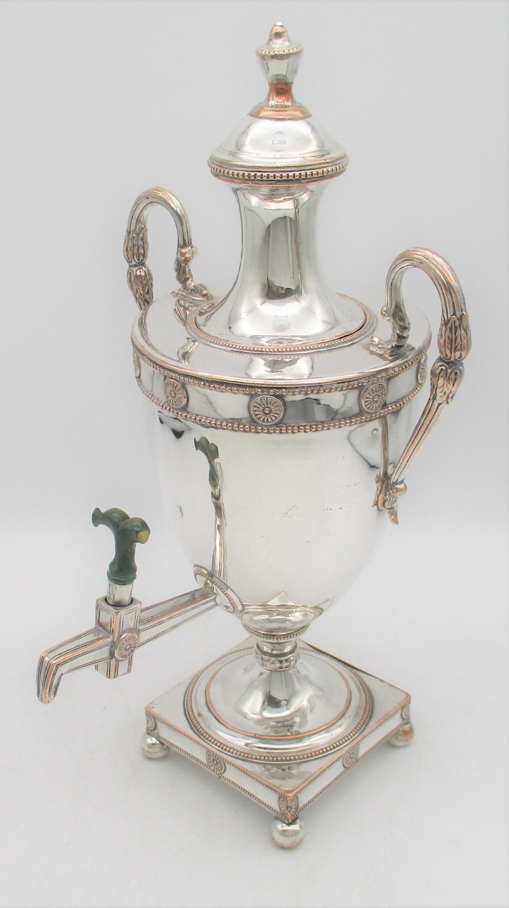 Unusual Small Old Sheffield Plated Urn with Crest c1790 13