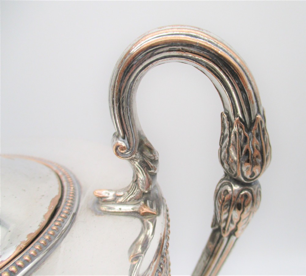Unusual Small Old Sheffield Plated Urn with Crest c1790 13