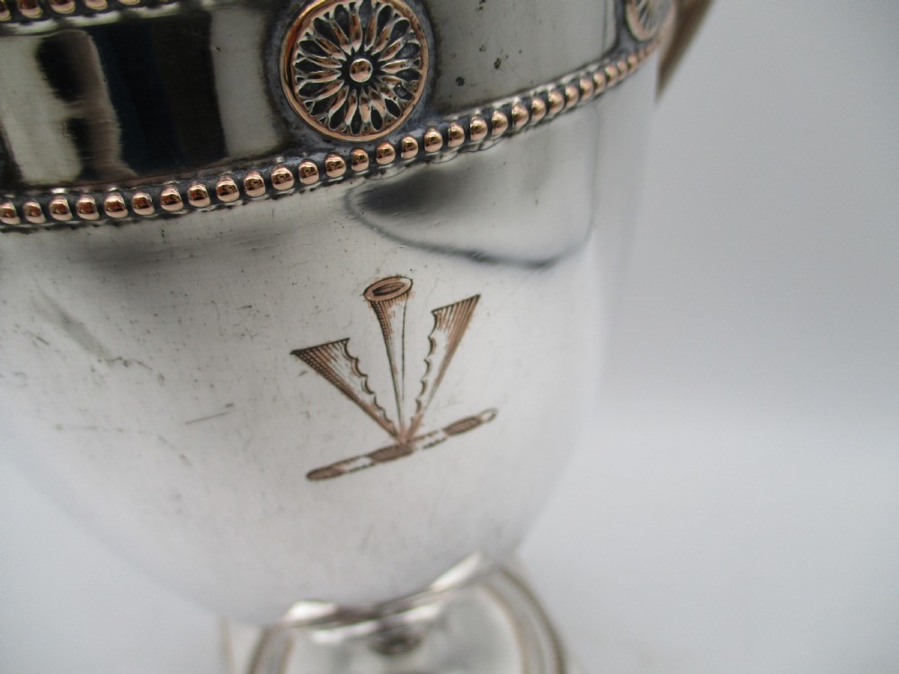 Unusual Small Old Sheffield Plated Urn with Crest c1790 13