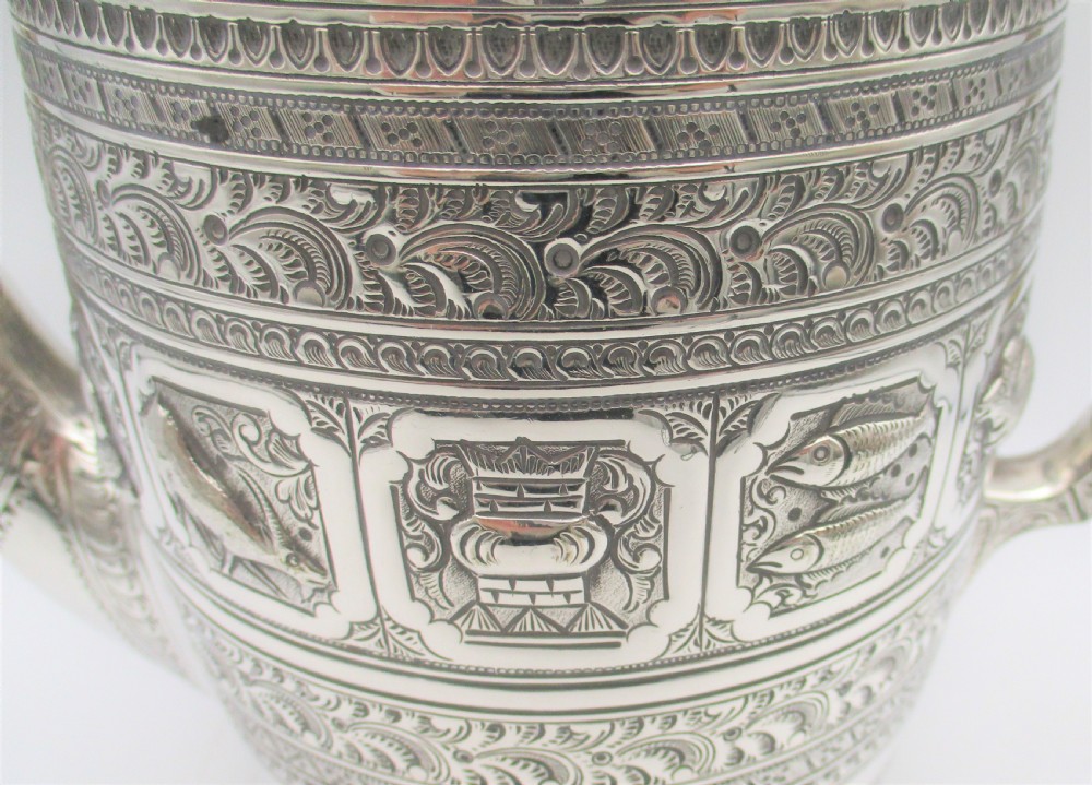 A Rare 4 Piece Silver Plated Tea Set - Zodiac Pattern View VI