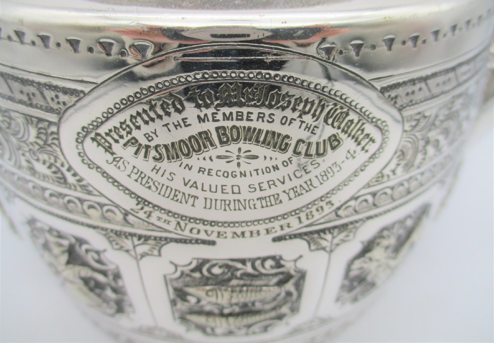 A Rare 4 Piece Silver Plated Tea Set - Zodiac Pattern View VIII