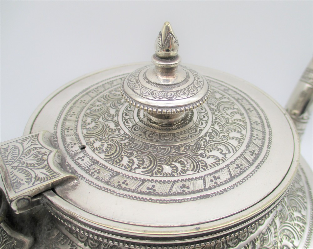 A Rare 4 Piece Silver Plated Tea Set - Zodiac Pattern View X