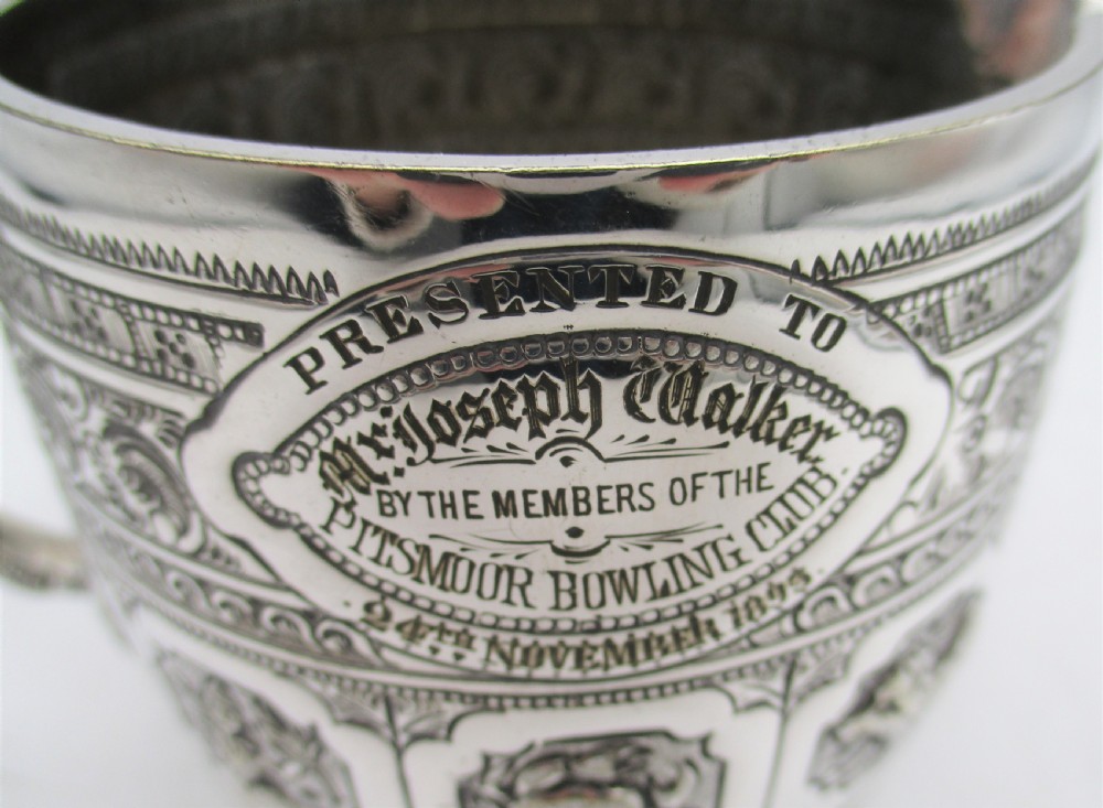 A Rare 4 Piece Silver Plated Tea Set - Zodiac Pattern View XV