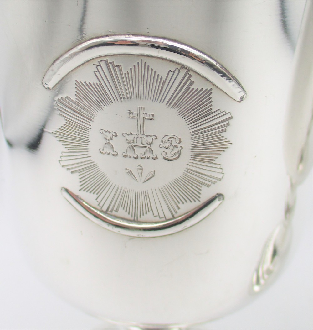 A Pair of Large 19th Century Silver Plated Communion Goblets View II