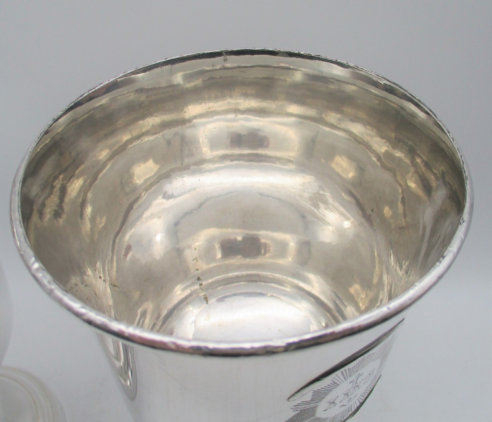 A Pair of Large 19th Century Silver Plated Communion Goblets View V