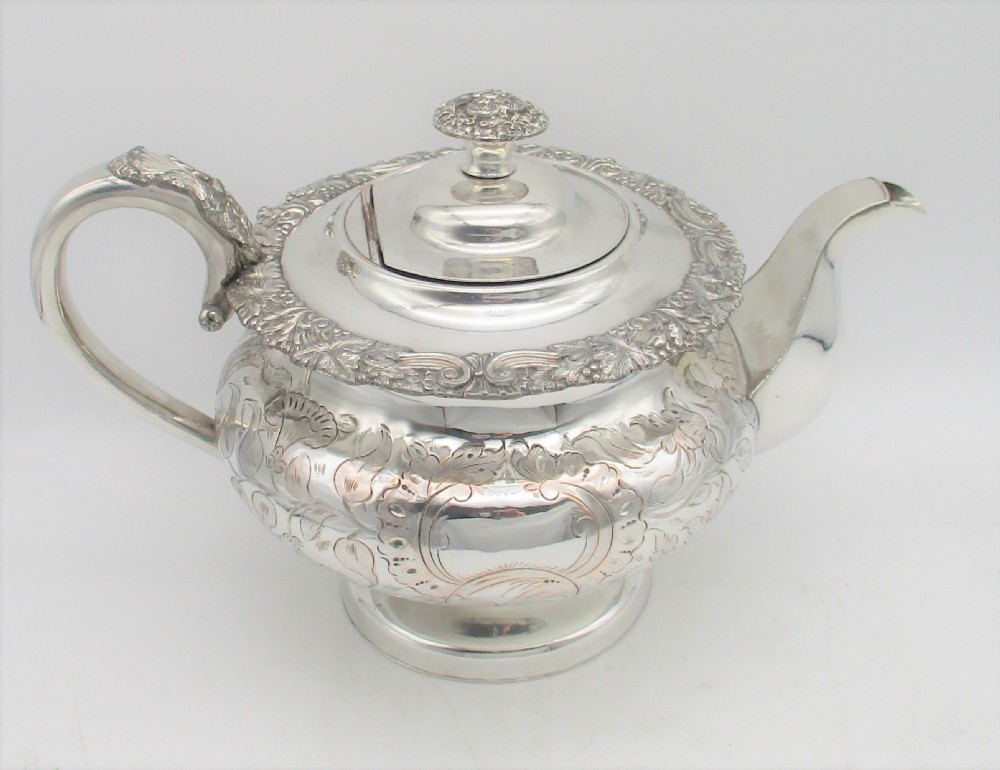 Fine Old Sheffield Plated Tea Set c1830 View III