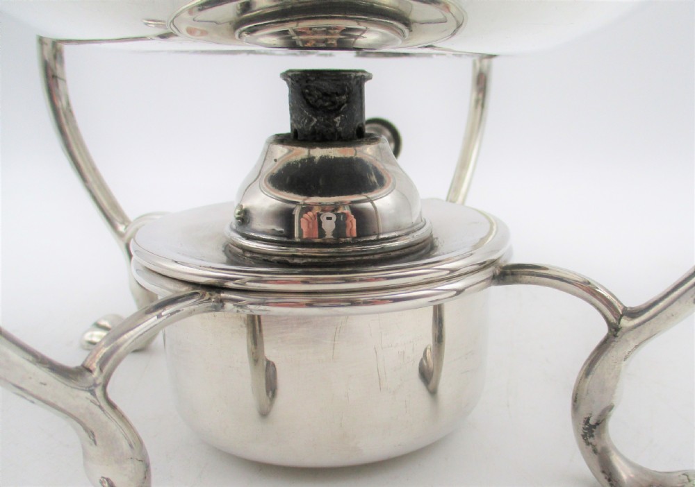 Fine 19th Century Silver Plated Crested Spirit Kettle View III