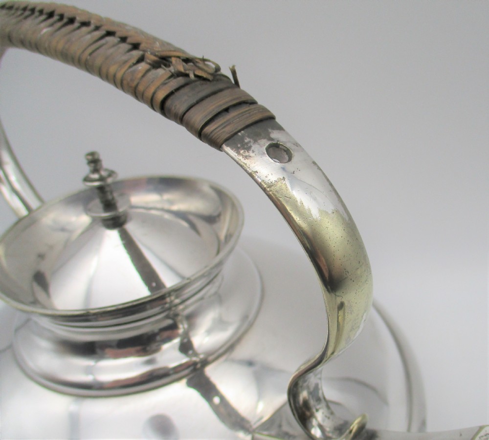 Fine 19th Century Silver Plated Crested Spirit Kettle View VII