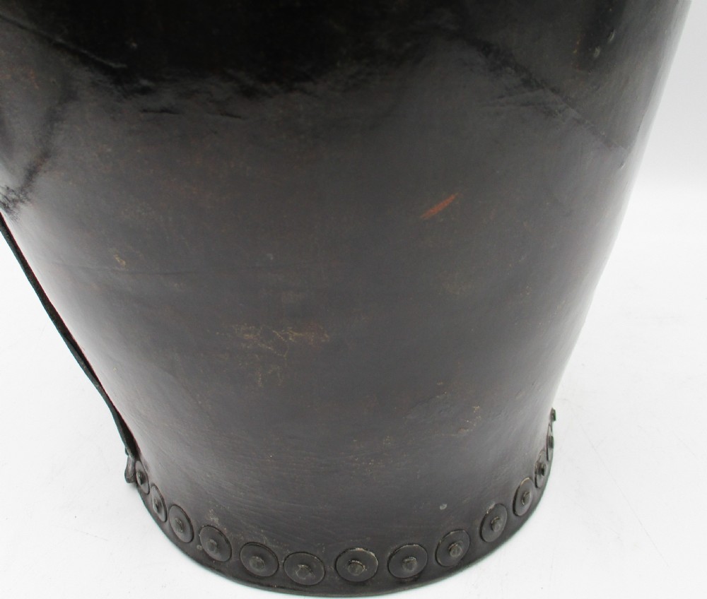 19th Century Leather Fire Bucket by Nobes & Hunt View V