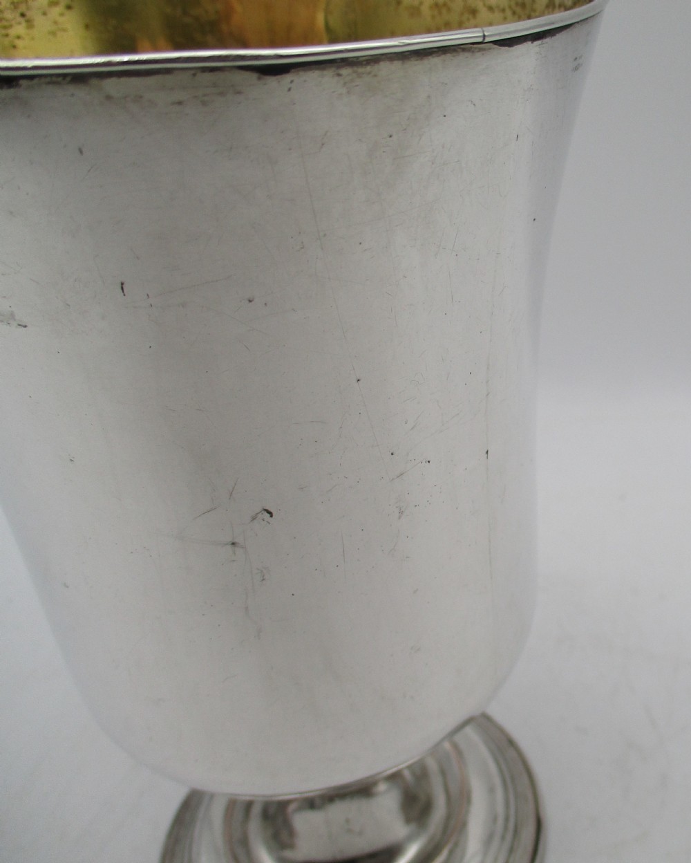 Fine Old Sheffield Plated Wine Goblet c1800 View IV