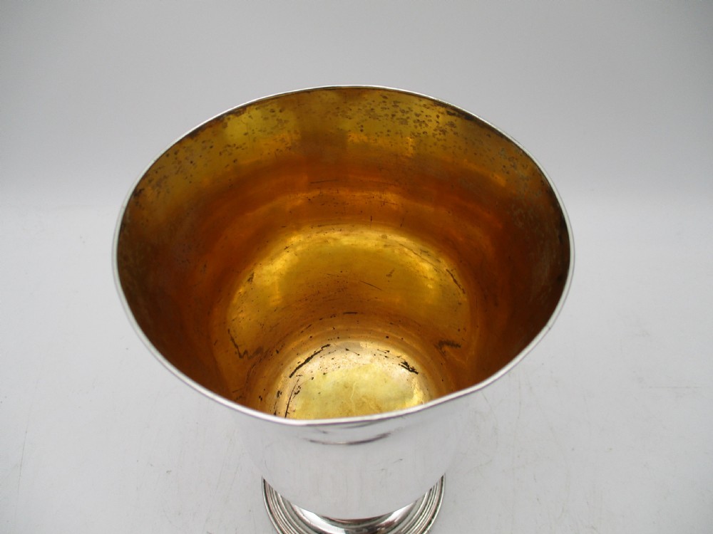 Fine Old Sheffield Plated Wine Goblet c1800 View V
