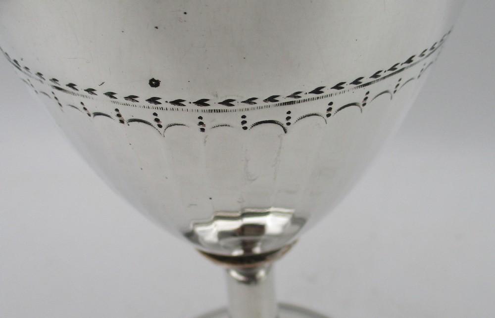 A Late 18th Century Old Sheffield Plated Wine Goblet View III