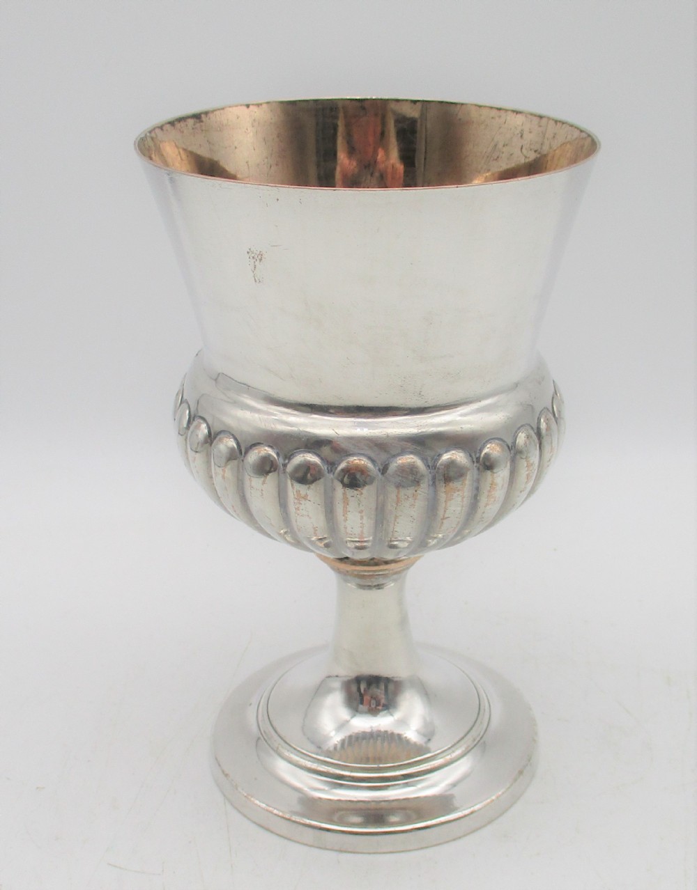 A Fine Old Sheffield Plated Wine Goblet c1810
