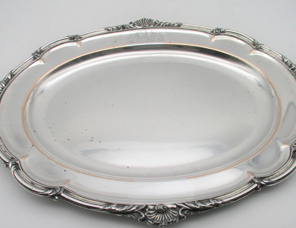 A Heavy Old Sheffield Plated Meat Platter by Roberts Smith & Co View III