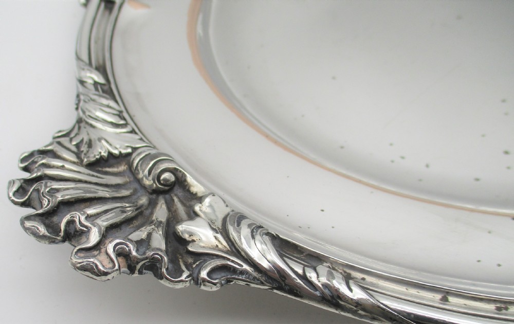 A Heavy Old Sheffield Plated Meat Platter by Roberts Smith & Co View VII