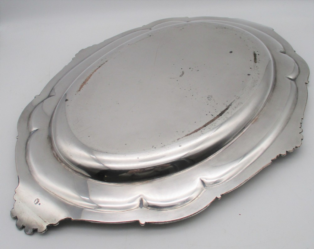 A Heavy Old Sheffield Plated Meat Platter by Roberts Smith & Co View IX