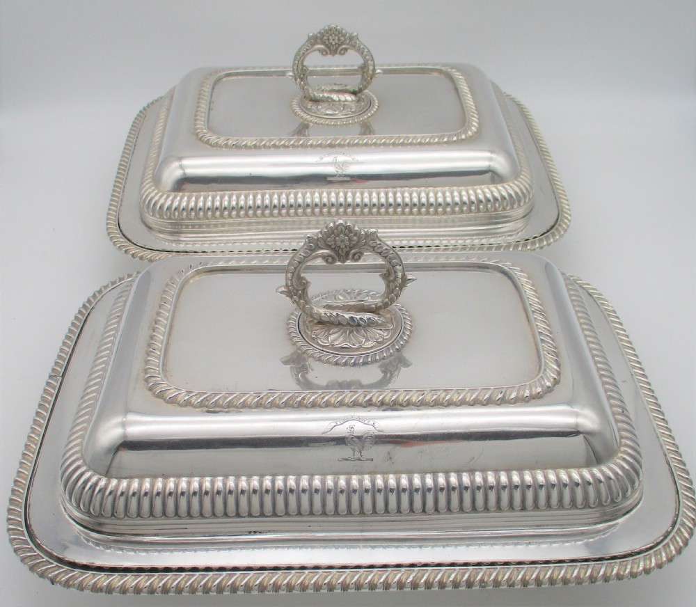 A Fine Pair of Old Sheffield Plated Tureens c1830