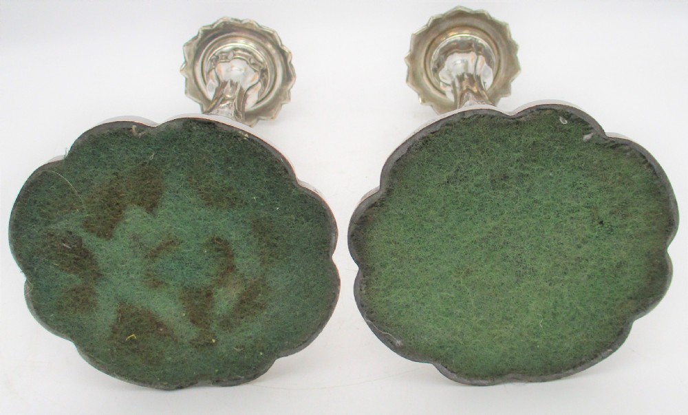 Beautiful Pair of Old Sheffield Plated Candlesticks by Dixon & Sons View VIII