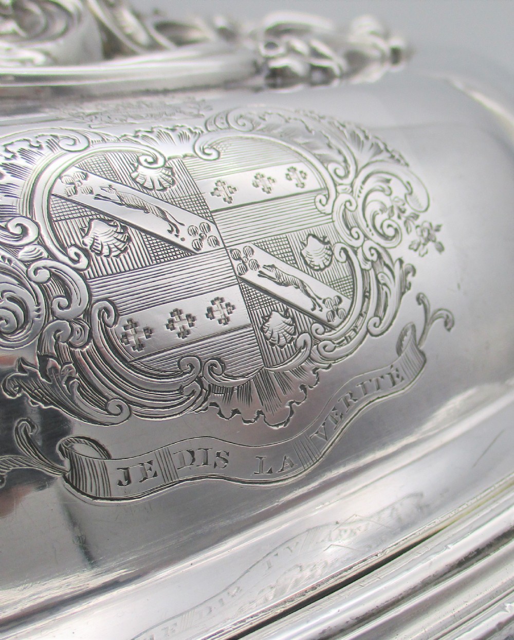 Fabulous Large Old Sheffield Plated Tureen on Warming Standing - Crested View VII