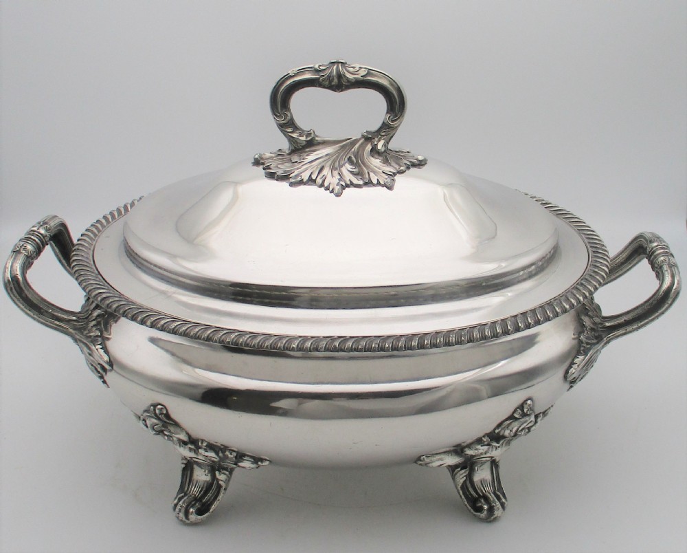 Fine Large Silver Plated Soup Tureen by Padley Parkin & Co