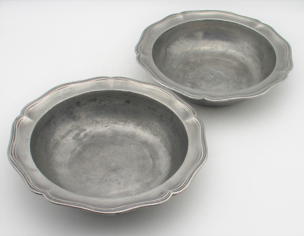 A Pair of 19th Century Pewter Bowls