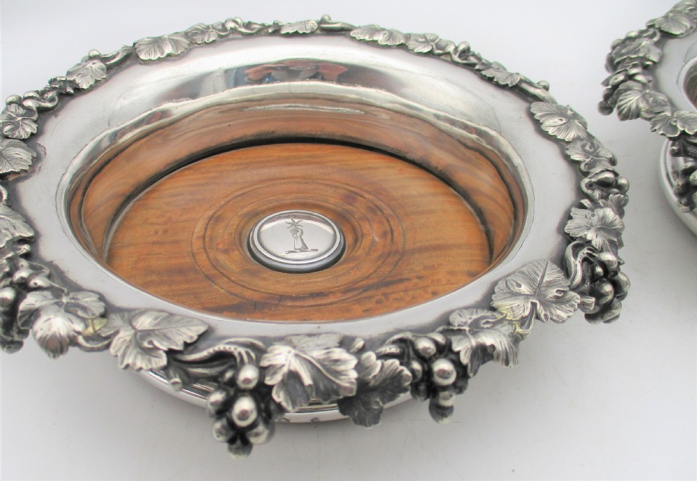 A Fine Pair of Silver Plated Wine Coasters by Elkington & Co View IV