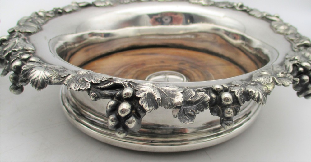 A Fine Pair of Silver Plated Wine Coasters by Elkington & Co View V