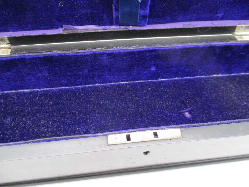 Fine Ebony and Silver Banded Glove Box - London 1911 View X