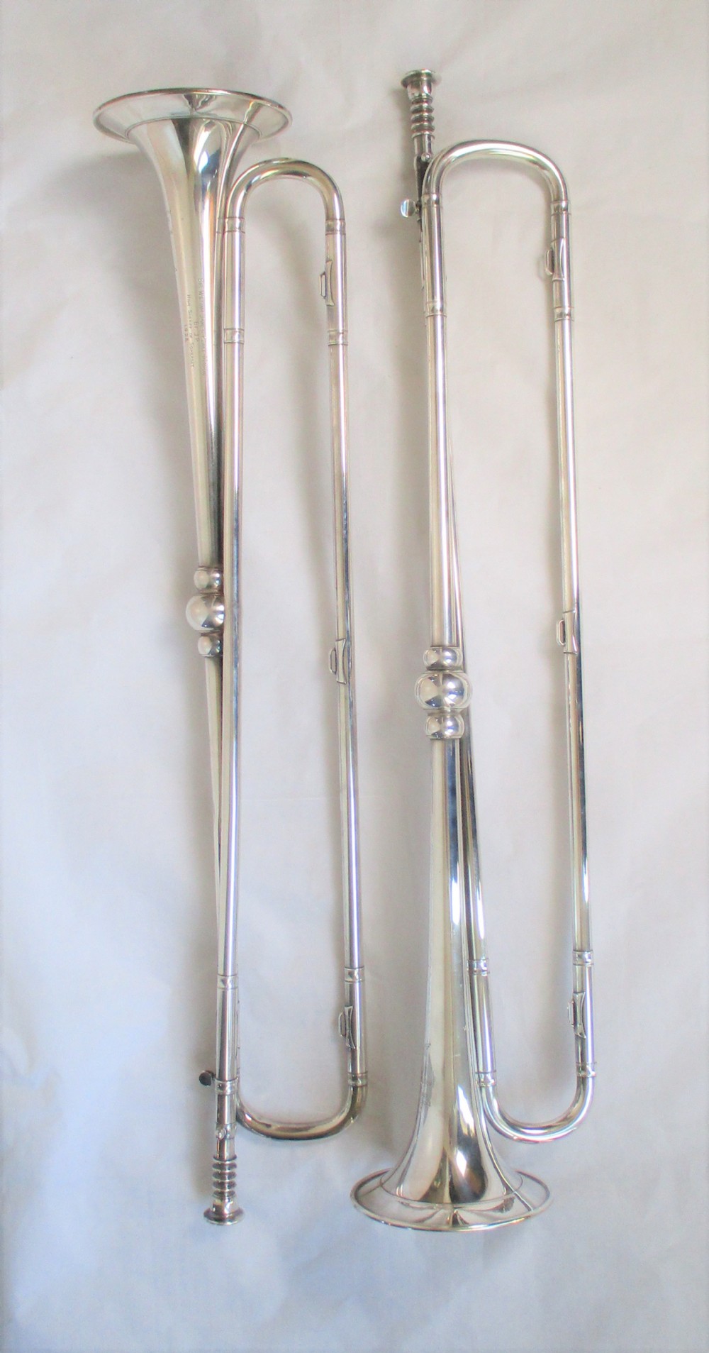 A Pair of Ceremonial Trombones by Hawkes & Son 1928