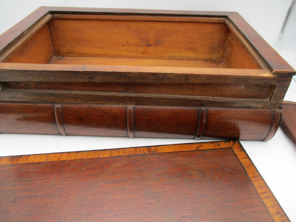 A Fine Mahogany & Satinwood Secret Book Box View XI