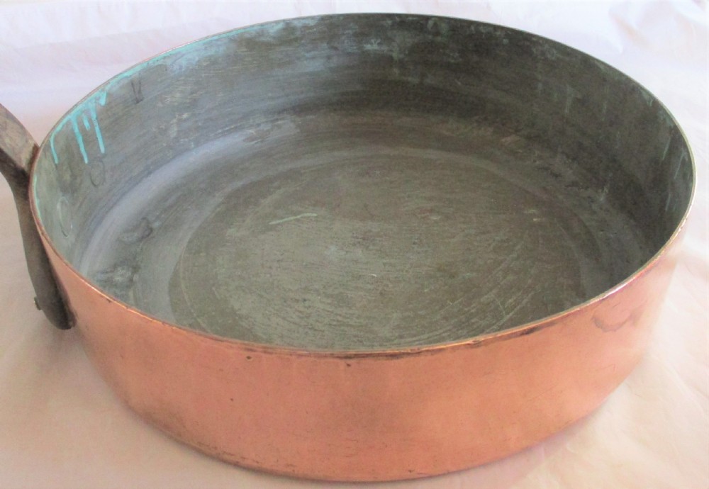 Very Large French Copper Lidded Saucepan by Duval c1880 View IX