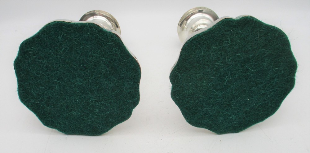 A Pair of Old Sheffield Plated Candlesticks c1830 View VI