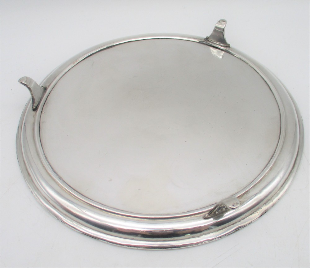 Old Sheffield Plated Card Tray with Crest c1820 View V