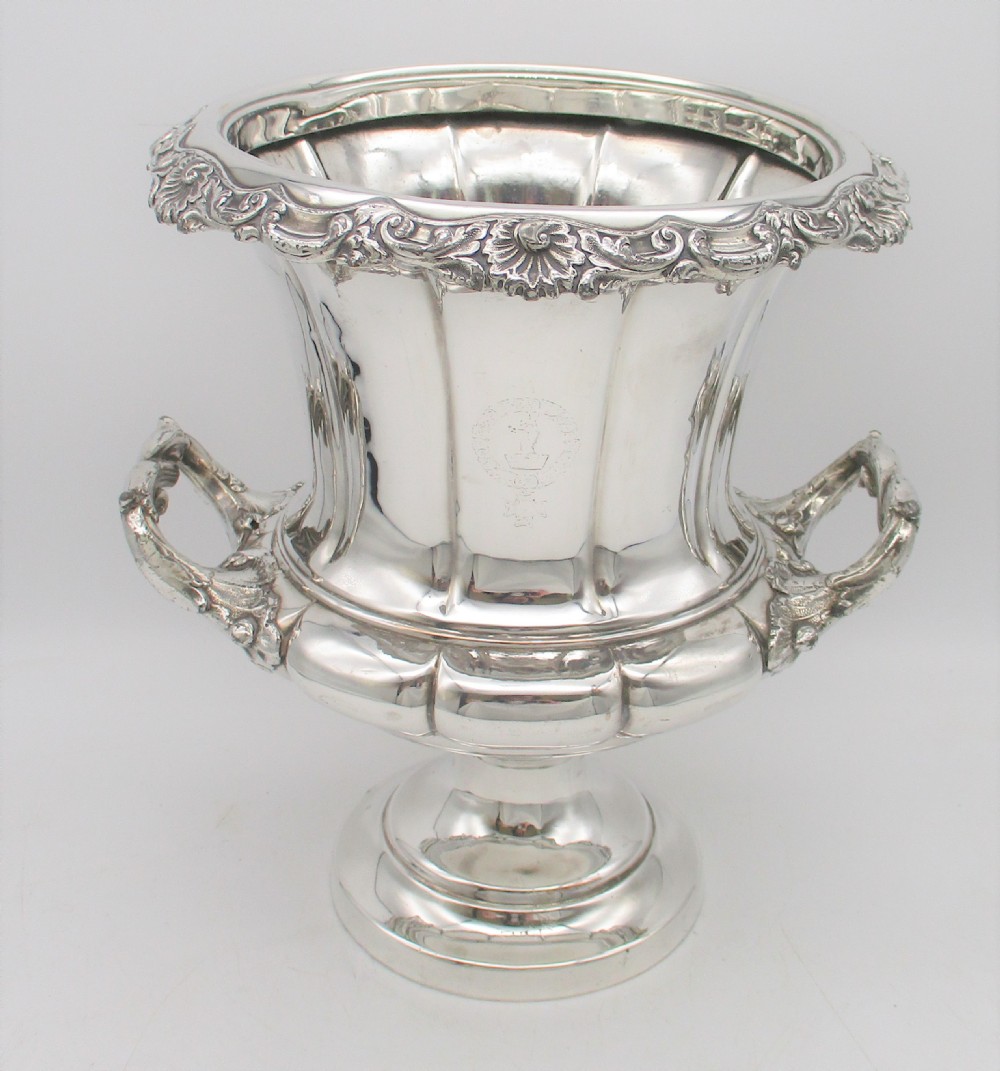 Superb 19th Century Silver Plated Wine Cooler View II
