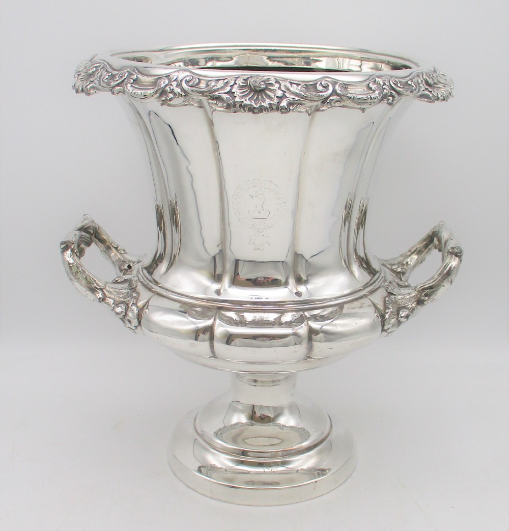 Superb 19th Century Silver Plated Wine Cooler View III