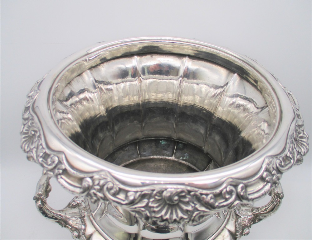 Superb 19th Century Silver Plated Wine Cooler View V
