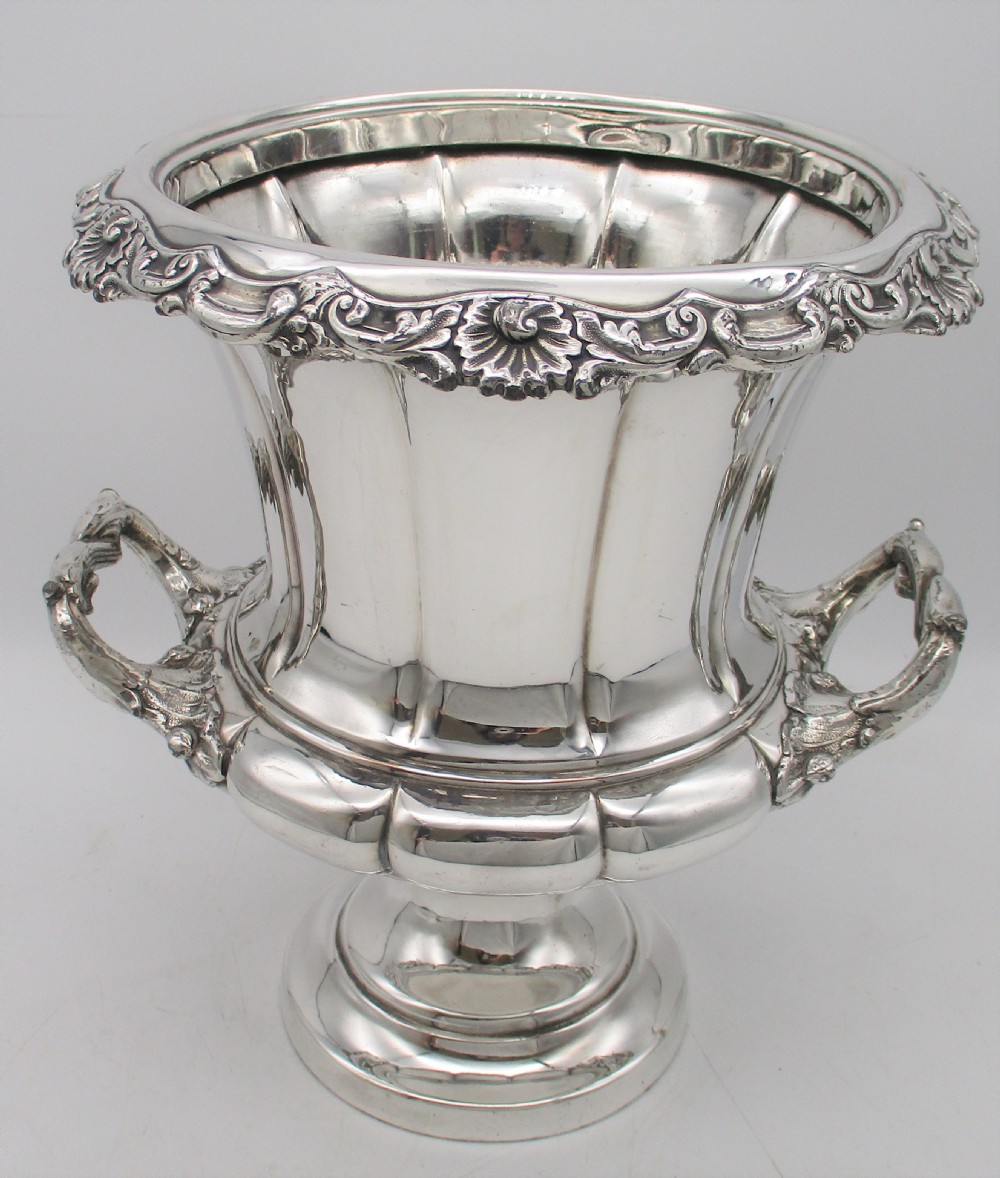 Superb 19th Century Silver Plated Wine Cooler View VIII