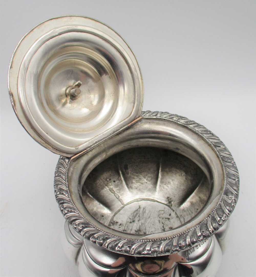Unusual 19th Century Silver Plated Tea Caddy View IV