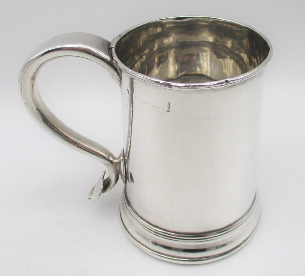 Pair of Old Sheffield Plated Tankards N Smith & Co c1780 View IV
