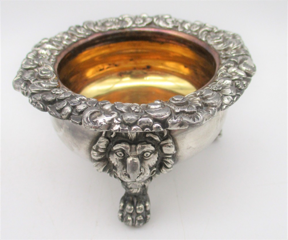 Set of 4 Silver Plated Salts c1860 View VI