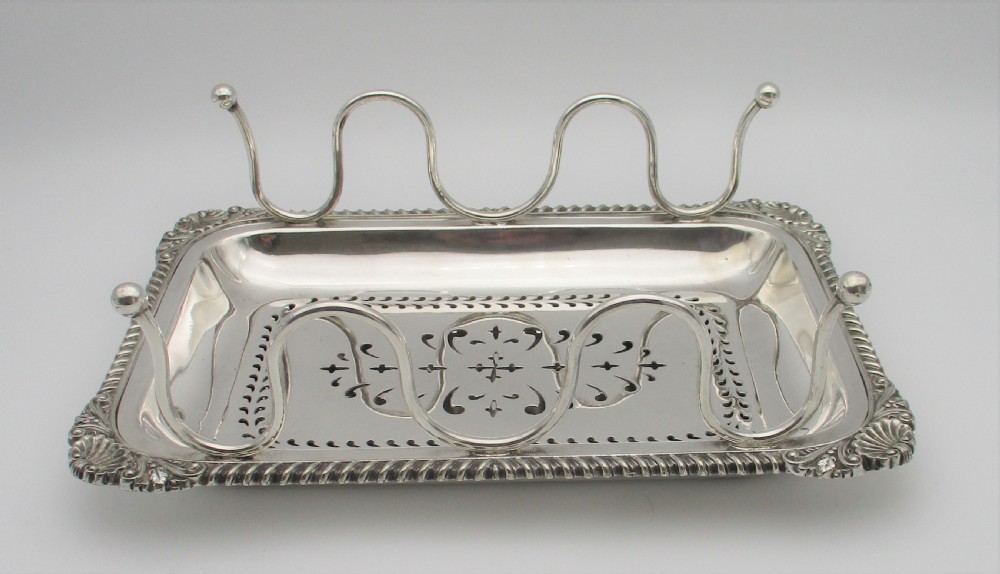 An Unusual Small Silver Plated Serving Tray c1890 View II