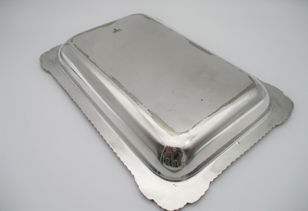 An Unusual Small Silver Plated Serving Tray c1890 View VII