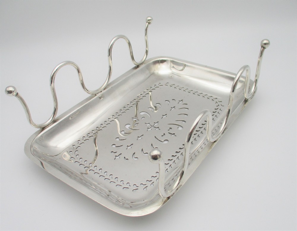 An Unusual Small Silver Plated Serving Tray c1890 View IX